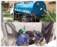 Thông cầu nghẹt bằng xe hút hầm cầu đa năng khi nghẹt quá nặng